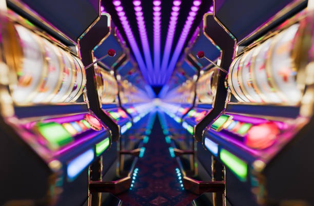Roulette wheel close-up during spin